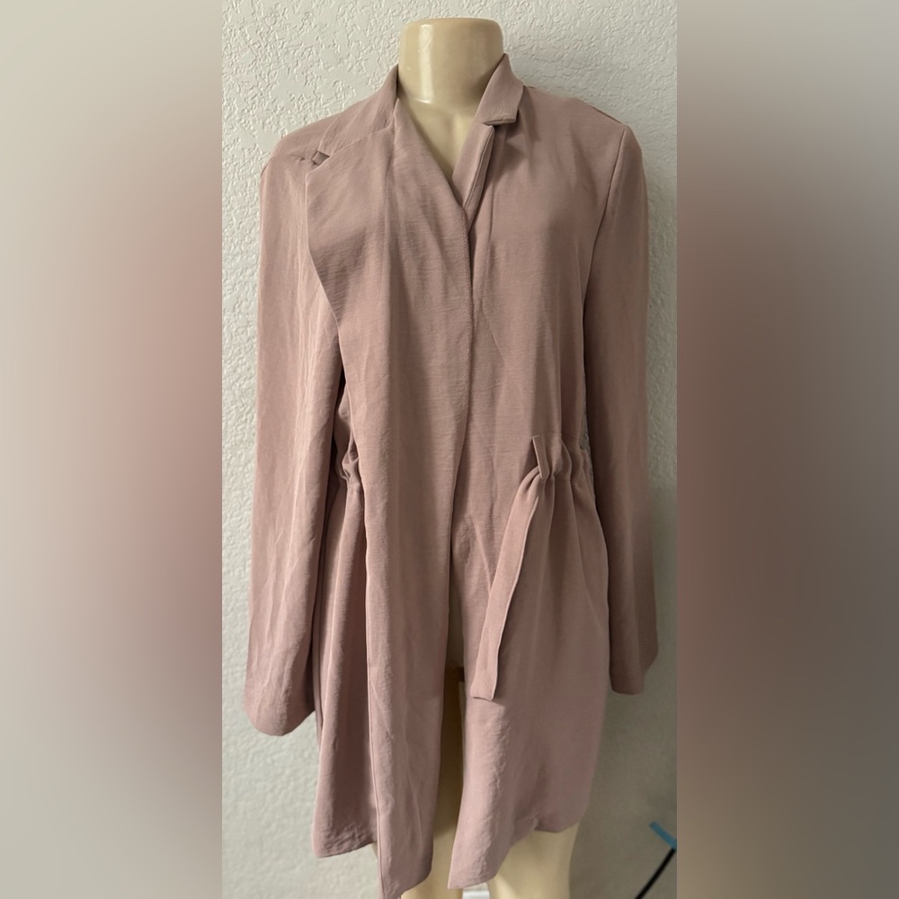 Timing Women's Blush Trench Coat soft long classy